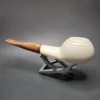 MBSD Meerschaum Deluxe Squat Tomato Block Meerschaum Pipe, Briar-Mortise - Image 8