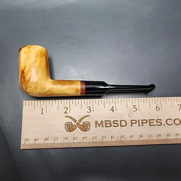 MBSD Meerschaum Deluxe Billiard Block Meerschaum Pipe, Briar-Mortise - Image 8