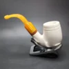MBSD Meerschaum Deluxe Oom Paul Block Meerschaum Pipe, Briar-Mortise - Image 8