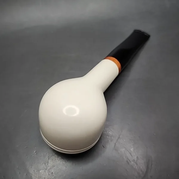 MBSD Meerschaum Deluxe Bullcap Block Meerschaum Pipe, Briar-Mortise - Image 8