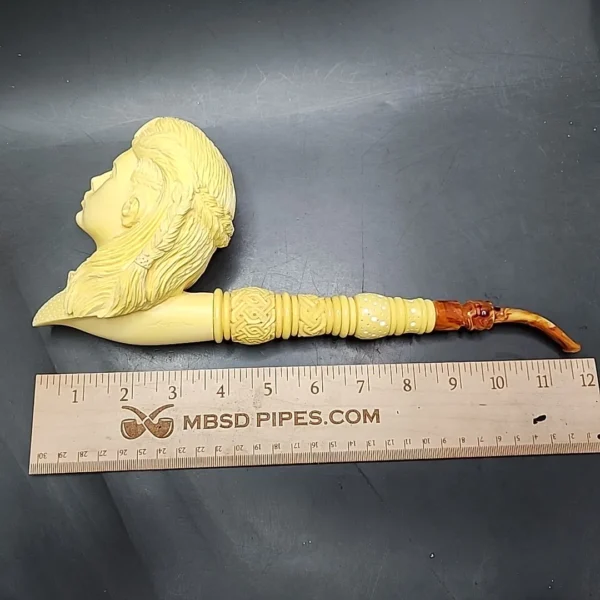 MBSD Masters by Kenan, Magnum Viking Goddess Block Meerschaum Pipe, New - Image 8