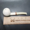 MBSD Meerschaum Deluxe Smooth Apple Block Meerschaum Pipe, Briar-Mortise - Image 9
