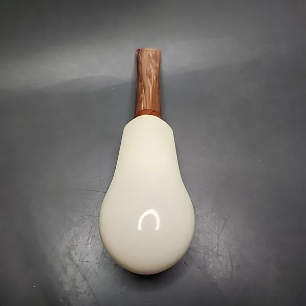 MBSD Meerschaum Deluxe Squat Tomato Block Meerschaum Pipe, Briar-Mortise - Image 9