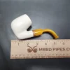 MBSD Meerschaum Deluxe Oom Paul Block Meerschaum Pipe, Briar-Mortise - Image 9
