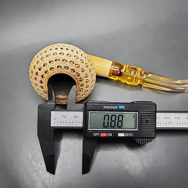 Bent Mushroom Lattice Estate Block Meerschaum Pipe, Turkish Estates - Image 10
