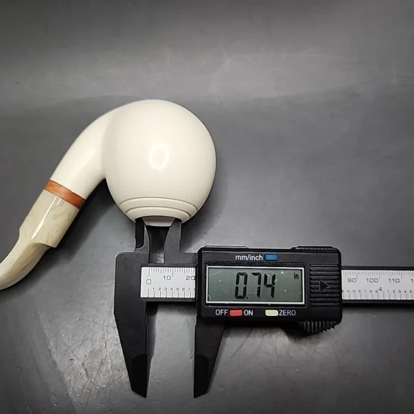 MBSD Meerschaum Deluxe Bent Apple Block Meerschaum Pipe, Briar-Mortise - Image 10