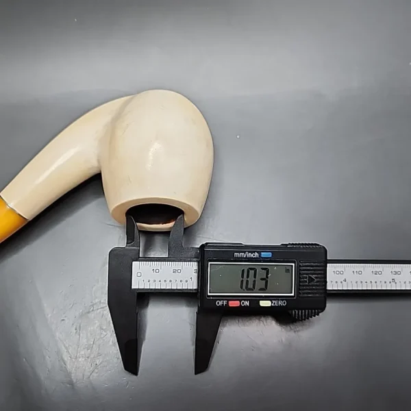 Kaywoodie Magnum Estate Block Meerschaum Pipe, 4-Hole Stinger, American Estates - Image 10