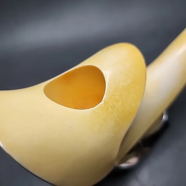 Sadik Yanik Magnum Horn Estate Block Meerschaum Pipe, Unsmoked - Image 10
