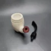 MBSD Meerschaum Deluxe Smooth Barrel Block Meerschaum Pipe, Briar-Mortise - Image 11