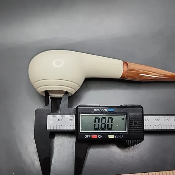 MBSD Meerschaum Deluxe Squat Tomato Block Meerschaum Pipe, Briar-Mortise - Image 11