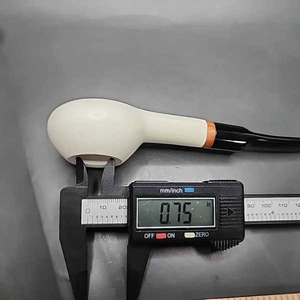 MBSD Meerschaum Deluxe Squat Tomato Block Meerschaum Pipe, Briar-Mortise - Image 11