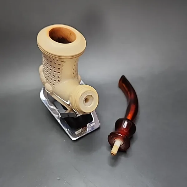 Unknown Magnum Lattice Estate Block Meerschaum Pipe, Turkish Estates - Image 11