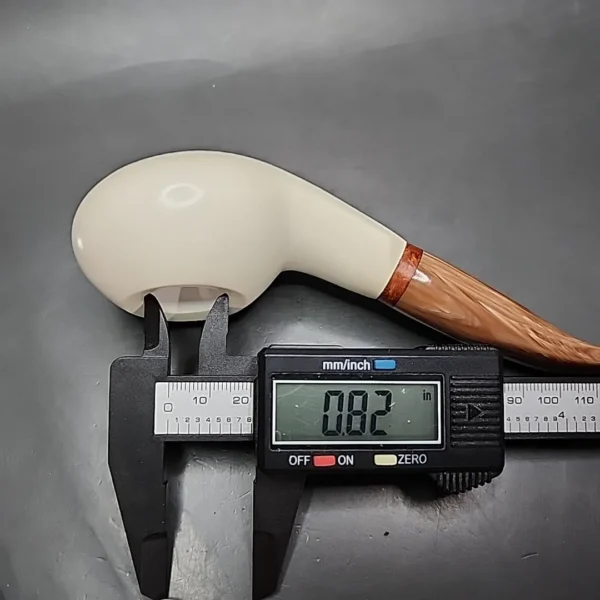 MBSD Meerschaum Deluxe Squat Tomato Block Meerschaum Pipe, Briar-Mortise - Image 11