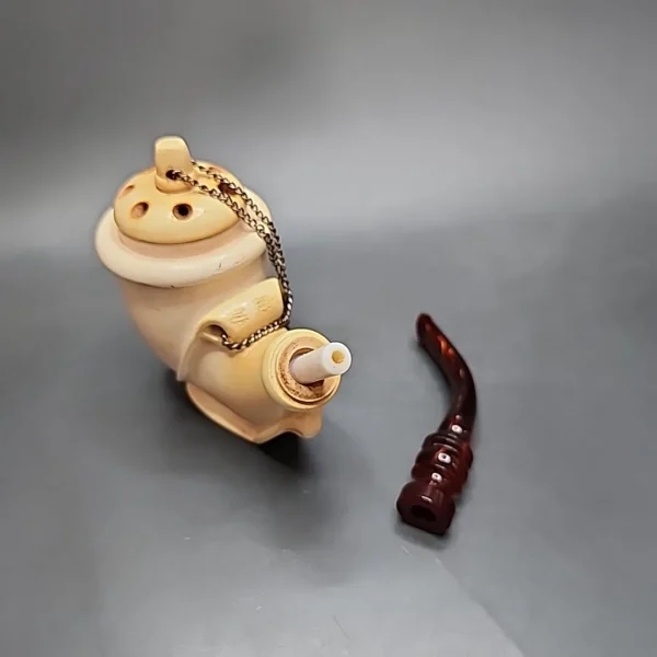 SMS Wind Cap Vase Sitter Estate Block Meerschaum Pipe, Turkish Estates - Image 11