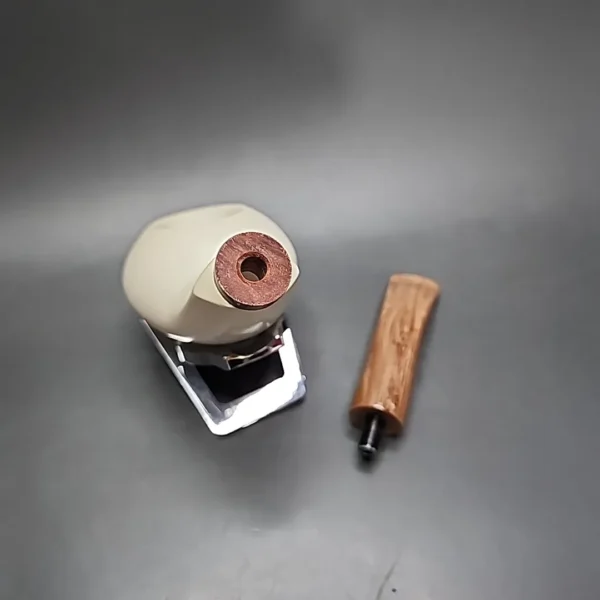 MBSD Meerschaum Deluxe Squat Tomato Block Meerschaum Pipe, Briar-Mortise - Image 12