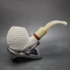 MBSD Meerschaum Deluxe Bent Apple Block Meerschaum Pipe, Briar-Mortise - Image 3