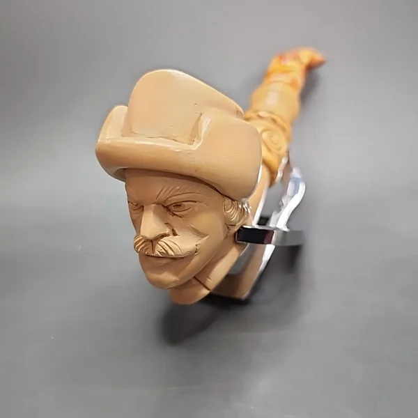 Doctor Watson Estate Block Meerschaum Pipe, Unsmoked - Image 4