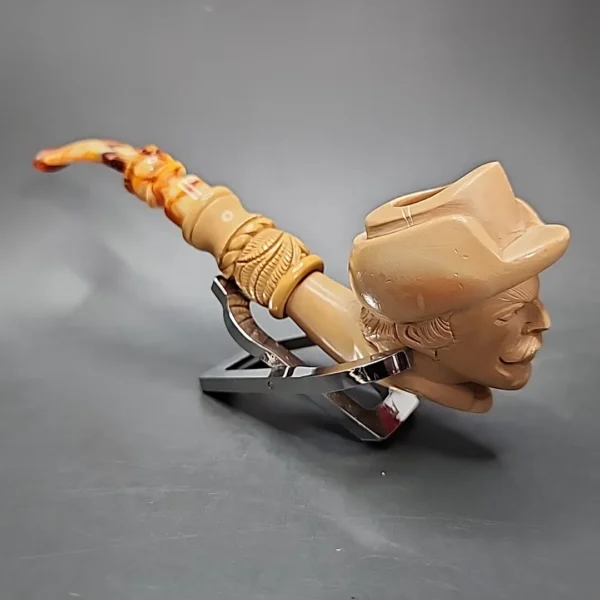 Doctor Watson Estate Block Meerschaum Pipe, Unsmoked - Image 5