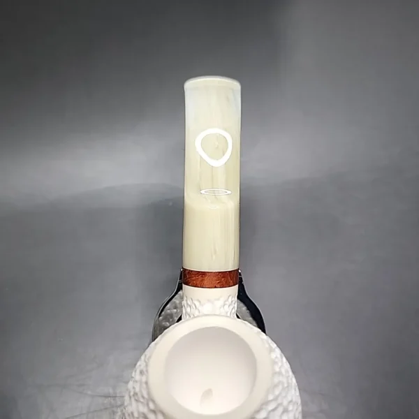 MBSD Meerschaum Deluxe Bent Apple Block Meerschaum Pipe, Briar-Mortise - Image 7