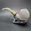 MBSD Meerschaum Deluxe Bent Apple Block Meerschaum Pipe, Briar-Mortise - Image 8