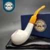 MBSD Meerschaum Deluxe Diplomat Block Meerschaum Pipe, Briar-Mortise