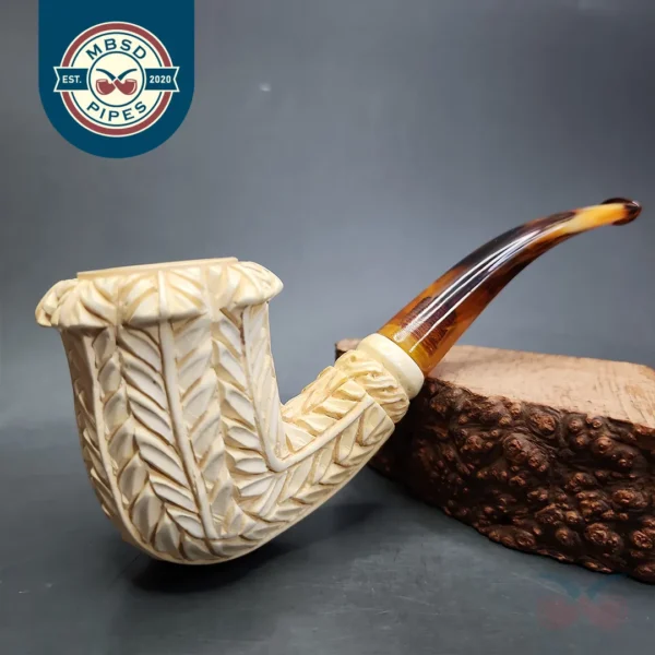 Floral Estate Block Meerschaum Pipe