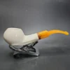 MBSD Meerschaum Deluxe Diplomat Block Meerschaum Pipe, Briar-Mortise - Image 3