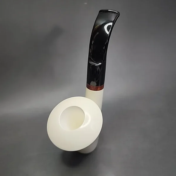MBSD Meerschaum Deluxe Sitter Block Meerschaum Pipe, Briar-Mortise - Image 4