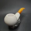 MBSD Meerschaum Deluxe Diplomat Block Meerschaum Pipe, Briar-Mortise - Image 5