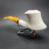 MBSD Meerschaum Deluxe Volcano Block Meerschaum Pipe, Briar-Mortise - Image 5