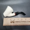 MBSD Meerschaum Deluxe Sitter Block Meerschaum Pipe, Briar-Mortise - Image 6