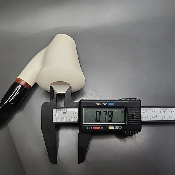 MBSD Meerschaum Deluxe Sitter Block Meerschaum Pipe, Briar-Mortise - Image 7