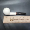 MBSD Meerschaum Deluxe Apple Block Meerschaum Pipe, Briar-Mortise - Image 7