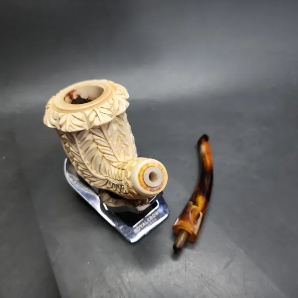 Floral Estate Block Meerschaum Pipe - Image 10