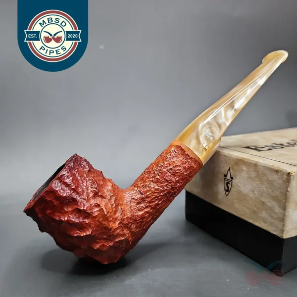 Savinelli Estella 101 Rusticated Billiard Estate Briar Pipe, Unsmoked
