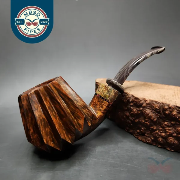 Andrey Kharitonov Smooth Volcano Handmade Briar Pipe, New