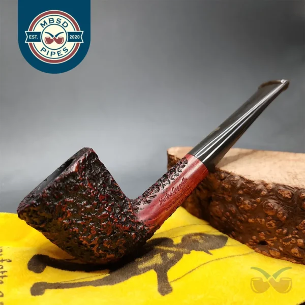 Mastro Geppetto Rusticated Panel Dublin Estate Briar Pipe, Unsmoked