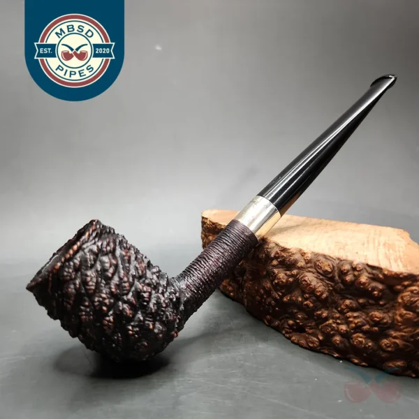 Savinelli Le Mie Rusticated Bing Billiard Estate Briar Pipe, Italian Estates