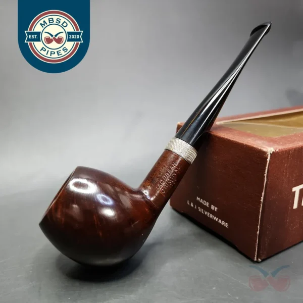 Jacobean Original by Les Wood, Smooth Apple Estate Briar Pipe, Unsmoked