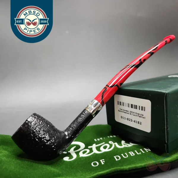 Peterson 2024 Halloween Pipe Sandblasted Billiard Briar Pipe, New