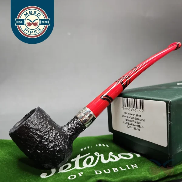 Peterson 2024 Halloween Pipe Sandblasted Barrel Briar Pipe, New