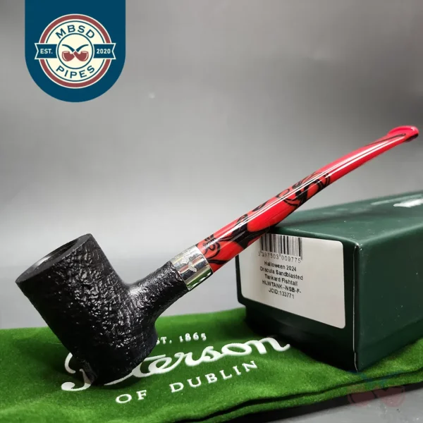 Peterson 2024 Halloween Pipe Sandblasted Tankard Briar Pipe, New