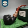 Peterson 2024 Christmas Pipe 221 Sandblasted Bent Billiard Briar Pipe, FT, New