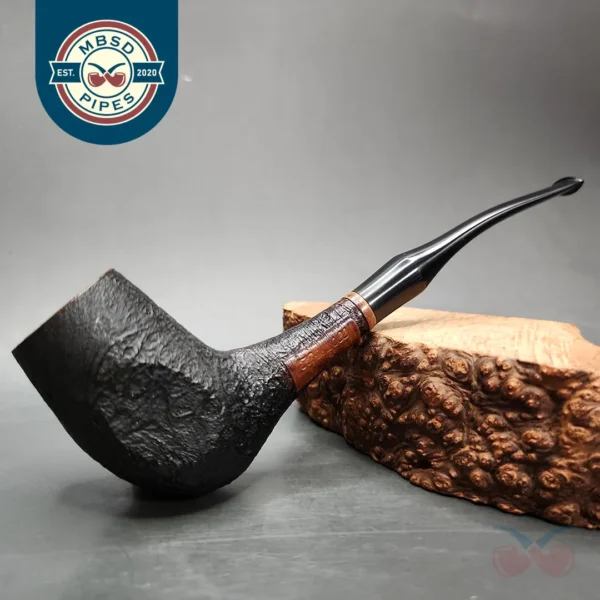 Kriswill Chief Sandblasted Pickaxe Estate Briar Pipe, Danish Estates