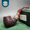 Peterson 2024 Christmas Pipe 221 Rusticated Bent Billiard Briar Pipe, FT, New