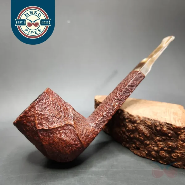 Savinelli Estella 815 EX Rusticated Lumberman Estate Briar Pipe, Italian Estates