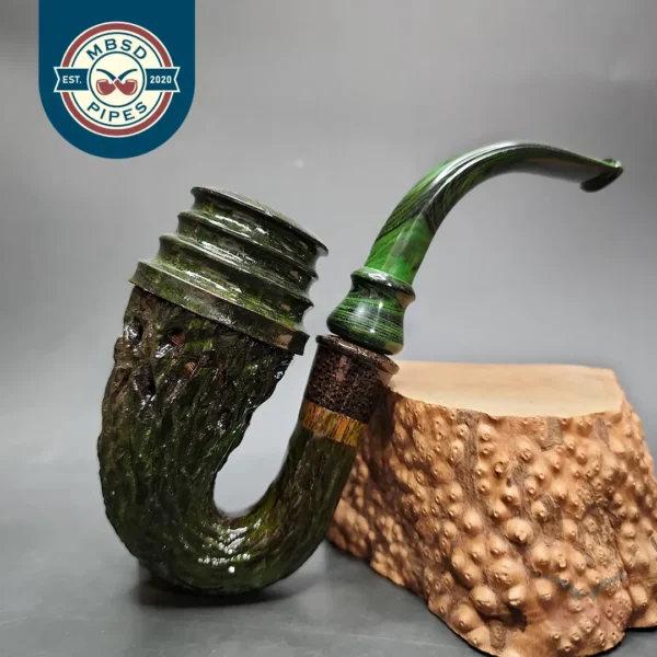 Mutcat Green Calabash Handmade Pipe, New