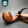 Mastro De Paja Unica Partially Rusticated Brandy Estate Briar Pipe, Italian Estates
