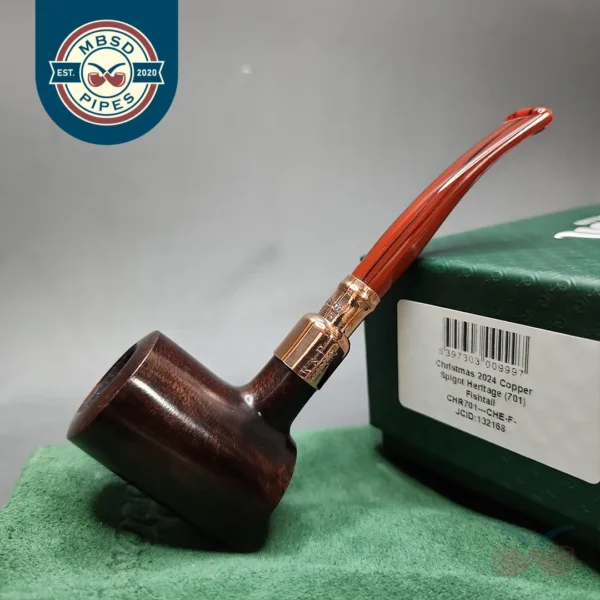Peterson 2024 Christmas Pipe 701 Heritage Dublin Briar Pipe, FT, New