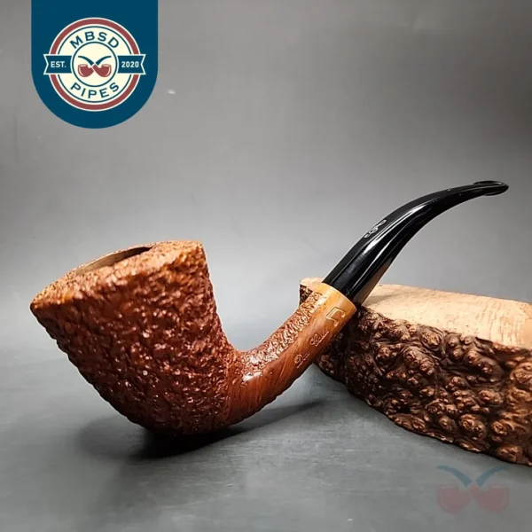 Don Carlos 2 Note Rusticated Bent Dublin Estate Briar Pipe, Italian Estates